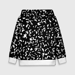 Толстовка-худи детская Черный камуфляж, цвет: 3D-белый