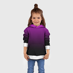 Толстовка-худи детская Purple gradient, цвет: 3D-белый — фото 2