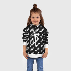 Толстовка-худи детская Doom off black, цвет: 3D-белый — фото 2