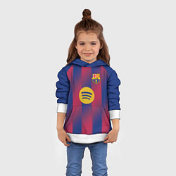 Толстовка-худи детская Барселона домашняя форма 2025 2026, цвет: 3D-белый — фото 2
