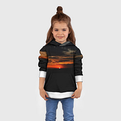 Толстовка-худи детская Закат на плато, цвет: 3D-белый — фото 2