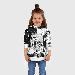 Толстовка-худи детская Liverpool краски текстура, цвет: 3D-белый — фото 2