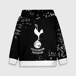 Толстовка-худи детская ФК Тоттенхэм символы, цвет: 3D-белый
