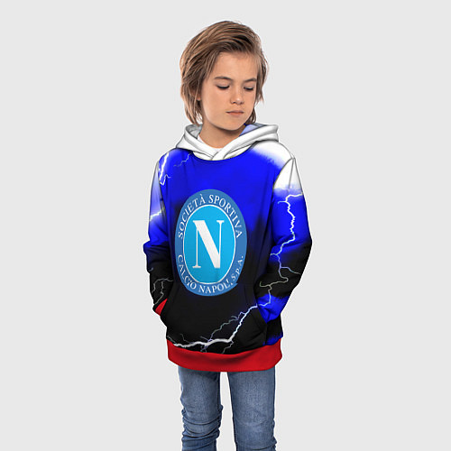 Детская толстовка Наполи шторм / 3D-Красный – фото 3