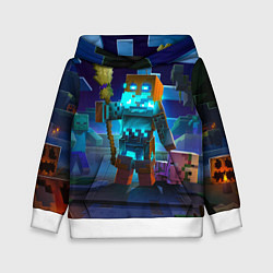 Толстовка-худи детская Майнкрафт - шаман, цвет: 3D-белый