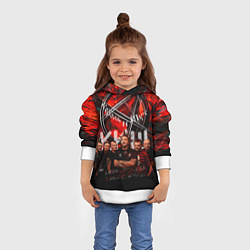 Толстовка-худи детская Король и Шут - КИШ, цвет: 3D-белый — фото 2