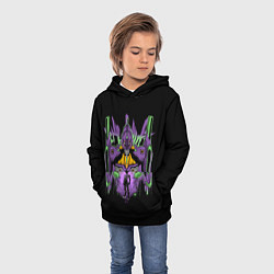 Толстовка-худи детская Евангелион Модуль-01, цвет: 3D-черный — фото 2
