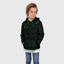Толстовка-худи детская Color green khaki, цвет: 3D-белый — фото 2