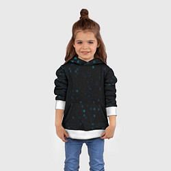 Толстовка-худи детская Color dark blue khaki, цвет: 3D-белый — фото 2