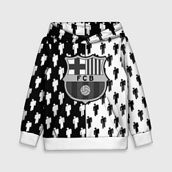 Толстовка-худи детская Barcelona спортивный паттерн, цвет: 3D-белый