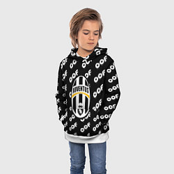 Толстовка-худи детская Juventus off pattern, цвет: 3D-белый — фото 2