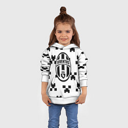 Толстовка-худи детская Juventus x minecraft pattern, цвет: 3D-белый — фото 2