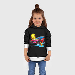 Толстовка-худи детская Mercedes amg, цвет: 3D-белый — фото 2