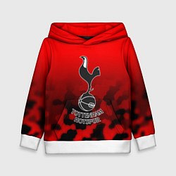 Толстовка-худи детская Тоттенхэм Хотспур камуфляж красный, цвет: 3D-белый