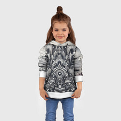 Толстовка-худи детская Abstract pattern - graffiti, цвет: 3D-белый — фото 2