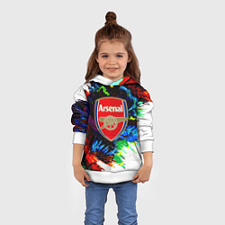 Толстовка-худи детская Arsenal monster, цвет: 3D-белый — фото 2