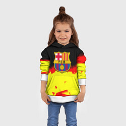 Толстовка-худи детская Borussia абстракция золото геометрия, цвет: 3D-белый — фото 2