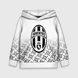 Толстовка-худи детская Ювентус паттерн ниндзя, цвет: 3D-белый