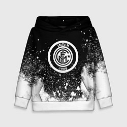 Толстовка-худи детская Inter белый всплеск краско, цвет: 3D-белый