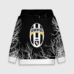 Толстовка-худи детская Ювентус деревья белые, цвет: 3D-белый