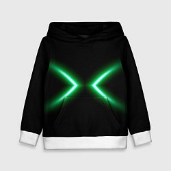 Детская толстовка Neon green lines