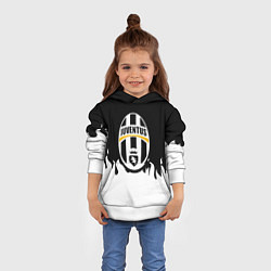 Толстовка-худи детская Juventus белый огонь, цвет: 3D-белый — фото 2