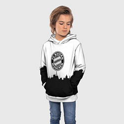 Толстовка-худи детская Bayern Mnchen пиксели, цвет: 3D-белый — фото 2