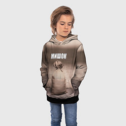 Толстовка-худи детская Мишок, цвет: 3D-черный — фото 2