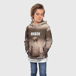 Толстовка-худи детская Мишок, цвет: 3D-белый — фото 2