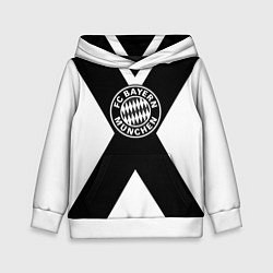 Толстовка-худи детская Бавария Мюнхен полосы, цвет: 3D-белый