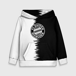 Толстовка-худи детская Бавария Мюнхен черно белые штрихи, цвет: 3D-белый