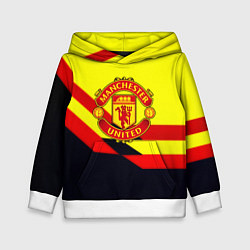 Толстовка-худи детская Манчестер Юнайтед геометрия спорт, цвет: 3D-белый