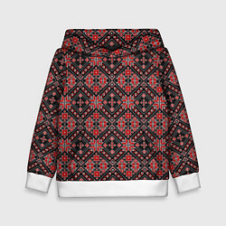 Толстовка-худи детская Славянский стиль - орнамент, цвет: 3D-белый