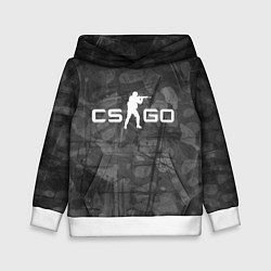 Толстовка-худи детская Эмблема CS GO, цвет: 3D-белый