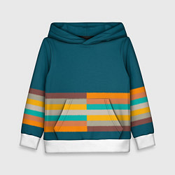 Толстовка-худи детская Индиго и омбре градиент заката с текстурой, цвет: 3D-белый