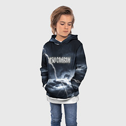 Толстовка-худи детская Небо - славян, цвет: 3D-белый — фото 2