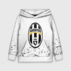 Толстовка-худи детская Juventus краски текстура всплеск, цвет: 3D-белый