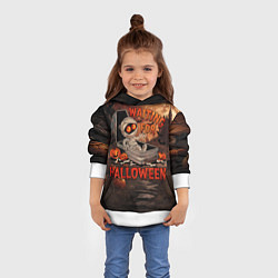 Толстовка-худи детская Мумия в ожидании, цвет: 3D-белый — фото 2