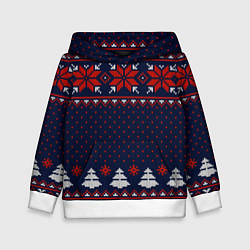 Детская толстовка Новогодний вязаный узор