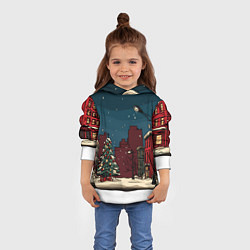 Толстовка-худи детская Новогодняя ночь, цвет: 3D-белый — фото 2