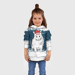 Толстовка-худи детская Кот Бендер - 2026, цвет: 3D-белый — фото 2