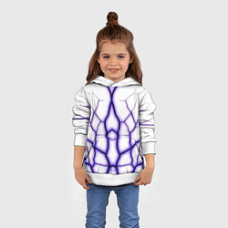 Толстовка-худи детская Color white purple, цвет: 3D-белый — фото 2