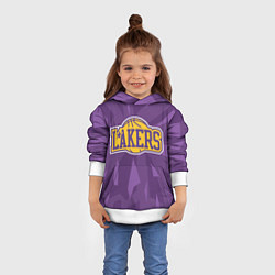 Толстовка-худи детская NBA Los Angeles Lakers, цвет: 3D-белый — фото 2