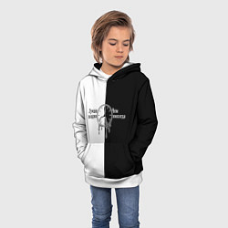 Толстовка-худи детская Лучше поздно чем никогда, цвет: 3D-белый — фото 2