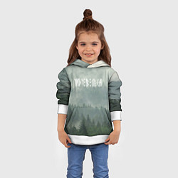 Толстовка-худи детская Уйду в леса, цвет: 3D-белый — фото 2