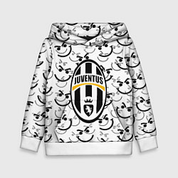 Толстовка-худи детская Ювентус смайлы, цвет: 3D-белый