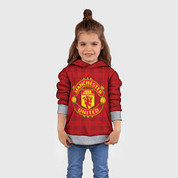 Толстовка-худи детская Manchester United, цвет: 3D-меланж — фото 2