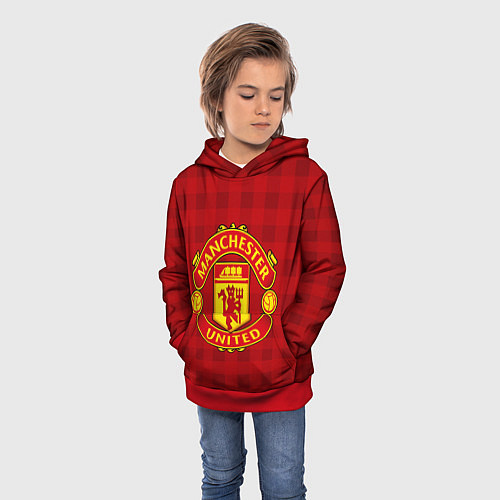 Детская толстовка Manchester United / 3D-Красный – фото 3