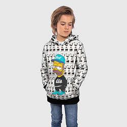 Толстовка-худи детская Bart Just Us, цвет: 3D-черный — фото 2