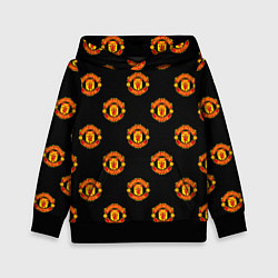 Толстовка-худи детская Manchester United Pattern, цвет: 3D-черный